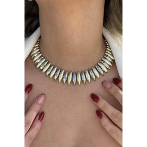 Altın Ve Gümüş Renk Tasarım YSX Kolye