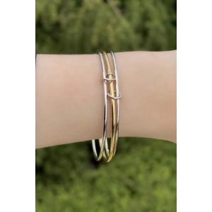 Altın Ve Gümüş Renk Üçlü Bilezik