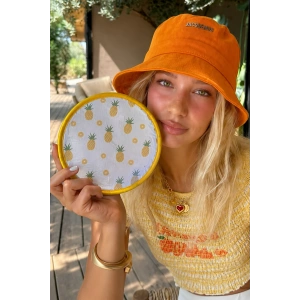Ananas Desenli Katlanabilir Yelpaze