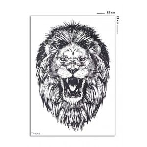 Aslan Büyük Dövme Geçici Tattoo