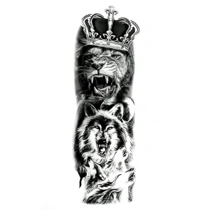 Aslan Kurt Kol Dövme Geçici Tattoo