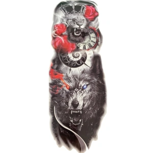 Aslan Saat Dövme Geçici Tattoo