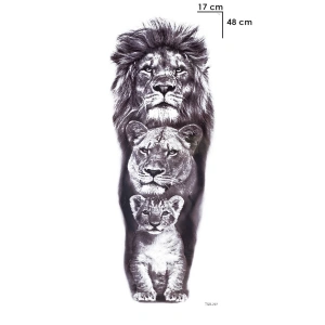 Aslan Ve Ailesi Kol Geçici Dövme Tattoo