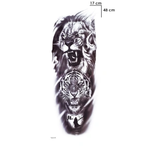 Aslan Ve Kaplan Kol Geçici Dövme Tattoo