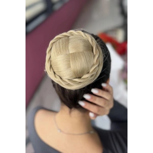 Bal Köpüğü Renk Örgülü Topuz Tokası