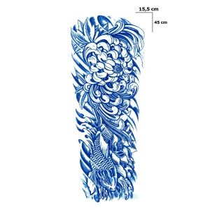 Balık Sonradan Kararan Yarı Kalıcı Geçici Kol Dövme Tattoo