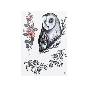 Baykuş Büyük Dövme Geçici Tattoo