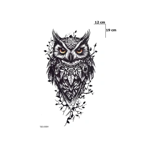 Baykuş Dövme Geçici Tattoo