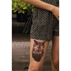 Baykuş Geçici Dövme Tattoo