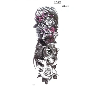 Baykuş Kol Dövme Geçici Tattoo
