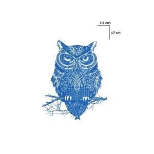 Baykuş Sonradan Kararan Yarı Kalıcı Geçici Dövme Tattoo