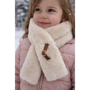 Bej Renk Çocuk Peluş Atkı