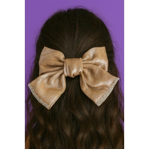 Bej Renk Kurdele Figürlü Taş Detaylı Otomat Toka