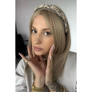 Bej Renk Taş Detaylı Taç