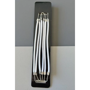 Beyaz Renk 5li Kancalı Toka Set