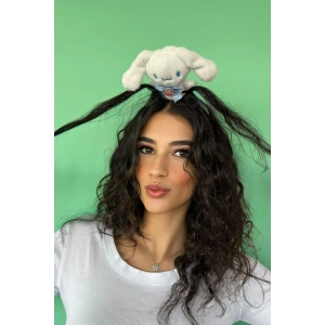 Beyaz Renk Anime Figürlü Perçem Tokası Detaylı Taç