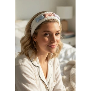 Beyaz Renk Balık Figürlü Peluş Saç Bandı