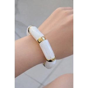 Beyaz Renk Boncuklu Bileklik