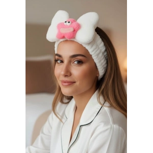 Beyaz Renk Canavar Figürlü Peluş Saç Bandı