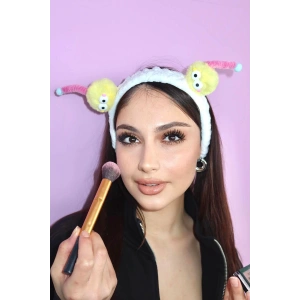 Beyaz Renk Canavar Figürlü Peluş Saç Bandı