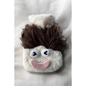 Beyaz Renk Canavar Figürlü Peluş Sıcak Su Torbası