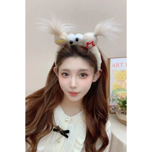 Beyaz Renk Canavar Figürlü Peluş Taç