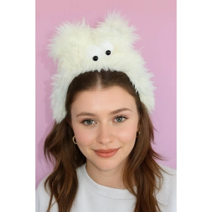 Beyaz Renk Canavar Figürlü Peluş Taç