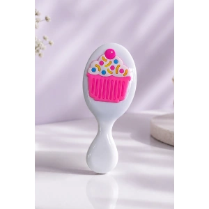 Beyaz Renk Cupcake Figürlü Çocuk Saç Tarama Fırçası/Tarak