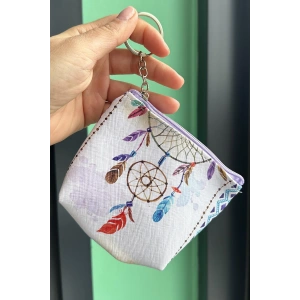 Beyaz Renk Düş Kapanı Figürlü Anahtarlık /Cüzdan