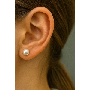 Beyaz Renk İnci Küpe (Çift)