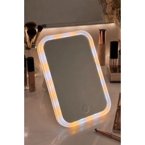 Beyaz Renk Işıklı Masa Aynası