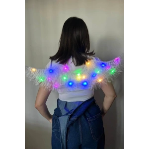 Beyaz Renk Işıklı Melek Kanadı