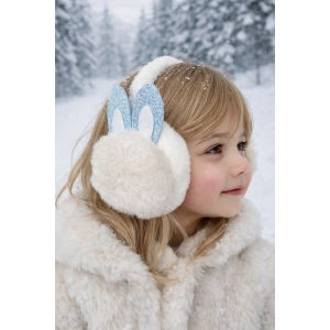 Beyaz Renk Kulak Figürlü Peluş Kulaklık