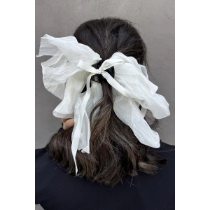 Beyaz Renk Kurdele Figürlü Mandal Toka