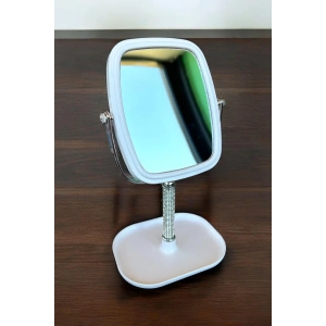 Beyaz Renk Takı Standlı Dönebilen Masa Aynası