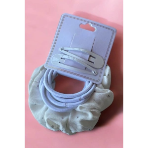 Beyaz Renk Yan Toka, Lastik Toka, Simit Toka Set