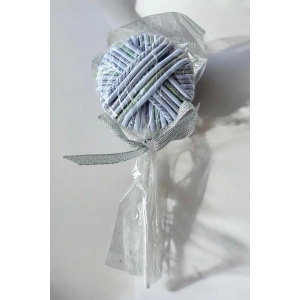 Beyaz Ve Gri Renk Lolipop Figürlü Lastik Toka Set