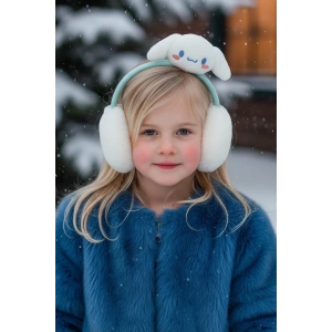Beyaz Ve Mavi Renk Ayıcık Figürlü Çocuk Peluş Kulaklık