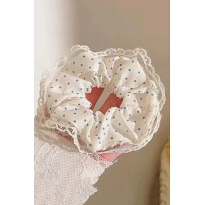 Beyaz Ve Mavi Renk Puantiyeli Simit Toka