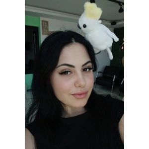 Beyaz Ve Sarı Renk Papağan Figürlü Taç