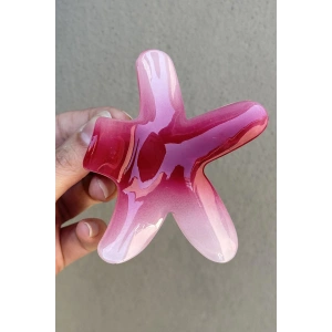 Bordo Renk Deniz Yıldızı Figürlü Mandal Toka