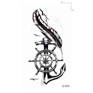Çapa Pusula Geçici Dövme Tattoo