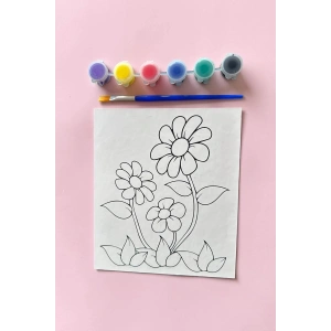 Çiçek Desenli Boyama Seti