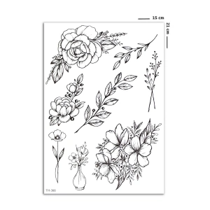 Çiçek Dövme Geçici Tattoo