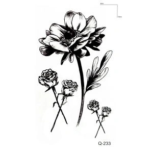 Çiçek Dövme Mini Geçici Dövme Tattoo