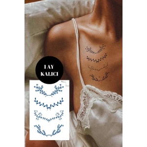 Çiçek Figürlü 12 Saat Sonra Kararan Geçici Dövme Tattoo