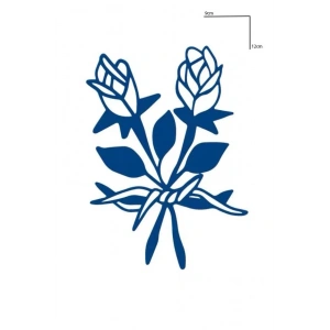 Çiçek Figürlü 12 Saat Sonra Kararan Geçici Dövme Tattoo