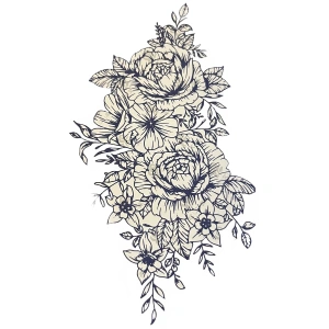 Çiçek Figürlü 12 Saat Sonra Kararan Geçici Dövme Tattoo