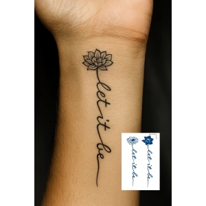 Çiçek Figürlü 12 Saat Sonra Kararan Geçici Dövme Tattoo