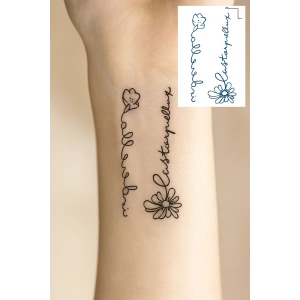 Çiçek Figürlü 12 Saat Sonra Kararan Geçici Dövme Tattoo